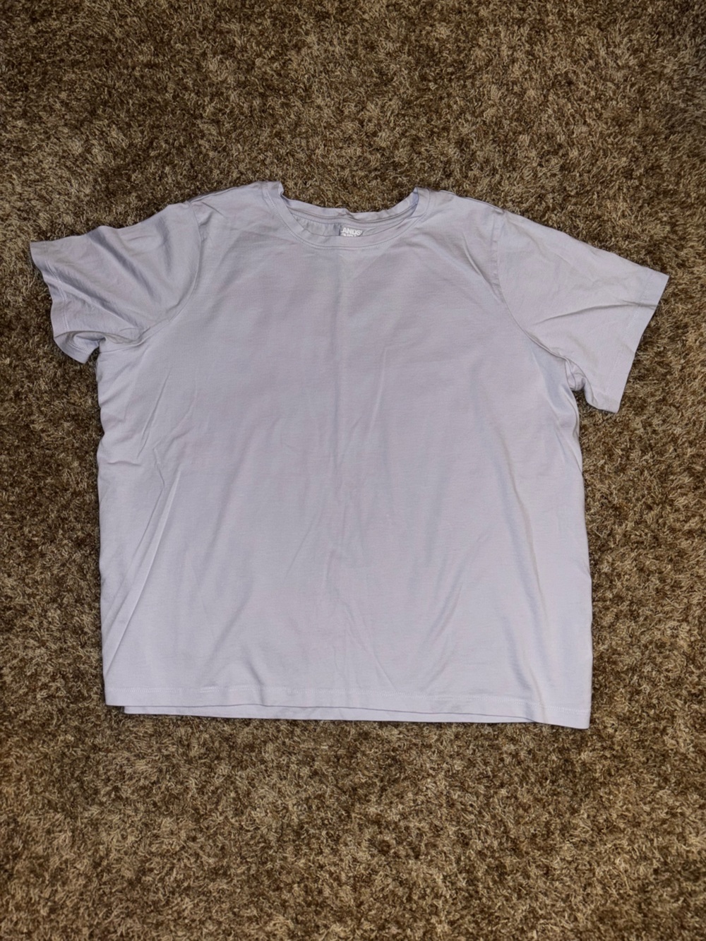 Lands End Women’s Supima Cotton Relaxed Fit Crew Neck T-Shirt in Light Lavender